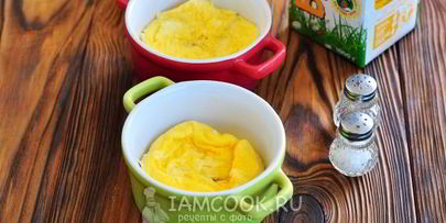 омлет с молоком в микроволновке