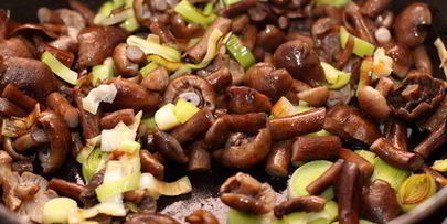 омлет с опятами