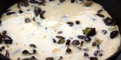 омлет с опятами