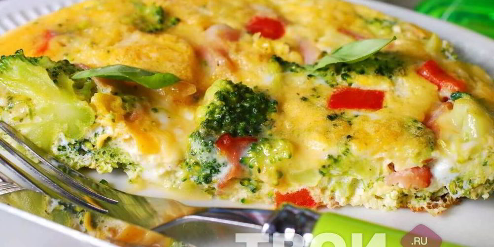 Рецепт омлет с овощами и сыром