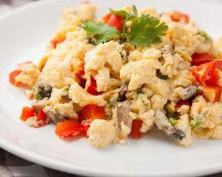 Омлет с овощами на пару