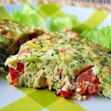 Рецепт Омлет с помидорами, горошком и цветной капустой