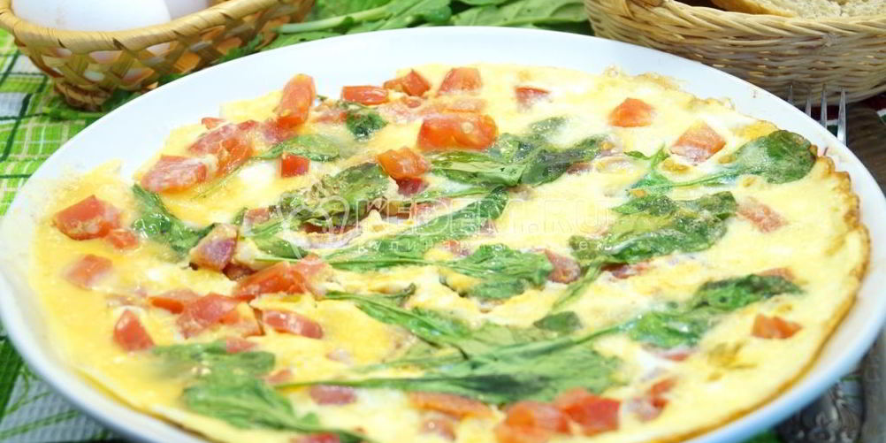 Рецепт омлет с помидорами и рукколой алонзо