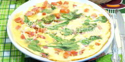 омлет с помидорами и рукколой алонзо