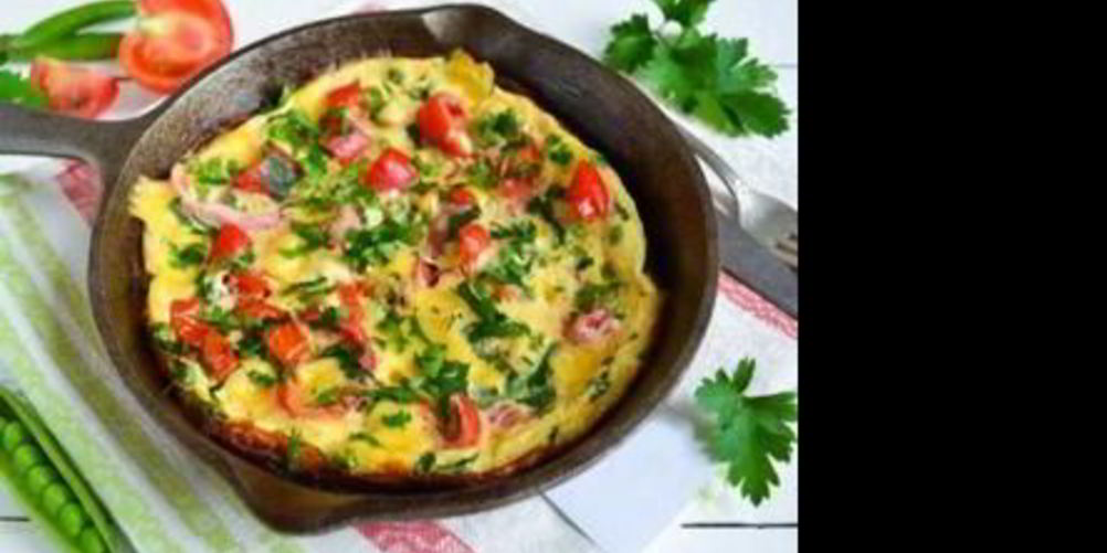 Рецепт омлет с помидорами и зеленью