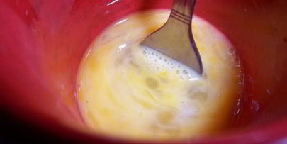 омлет с помидорами на гренках