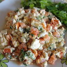 Рецепт Омлет с помидорами в микроволновке