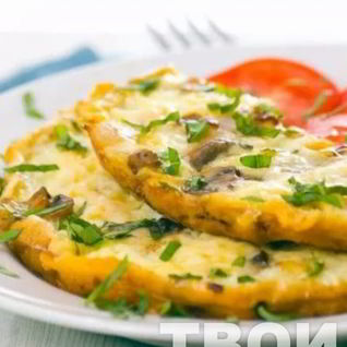 Омлет с шампиньонами