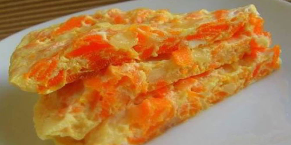 Рецепт омлет с сырой морковью