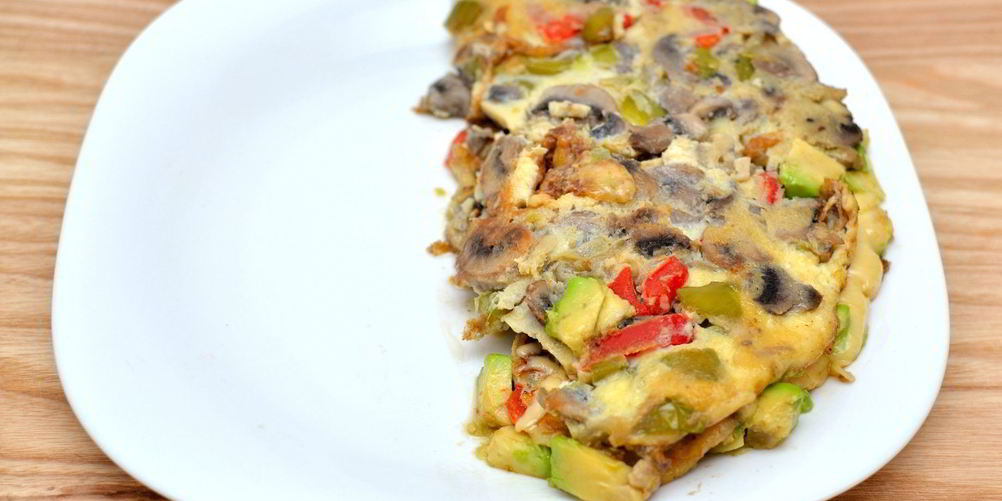 Рецепт омлет с сыром и овощами