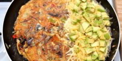 омлет с сыром и овощами