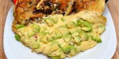 омлет с сыром и овощами