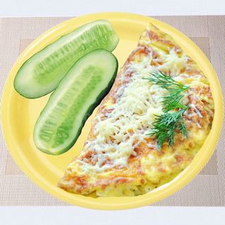 Омлет с сыром в микроволновке