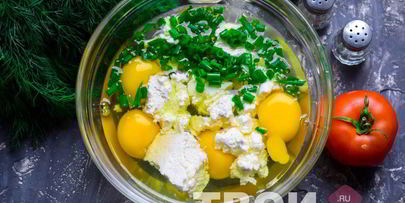 омлет с творогом