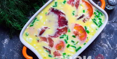 омлет с творогом