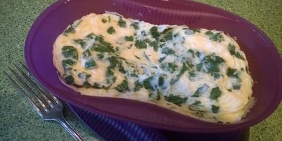 омлет с ветчиной и сыром в форме браво-дилайт