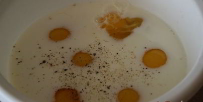 омлет с ветчиной и зеленым луком