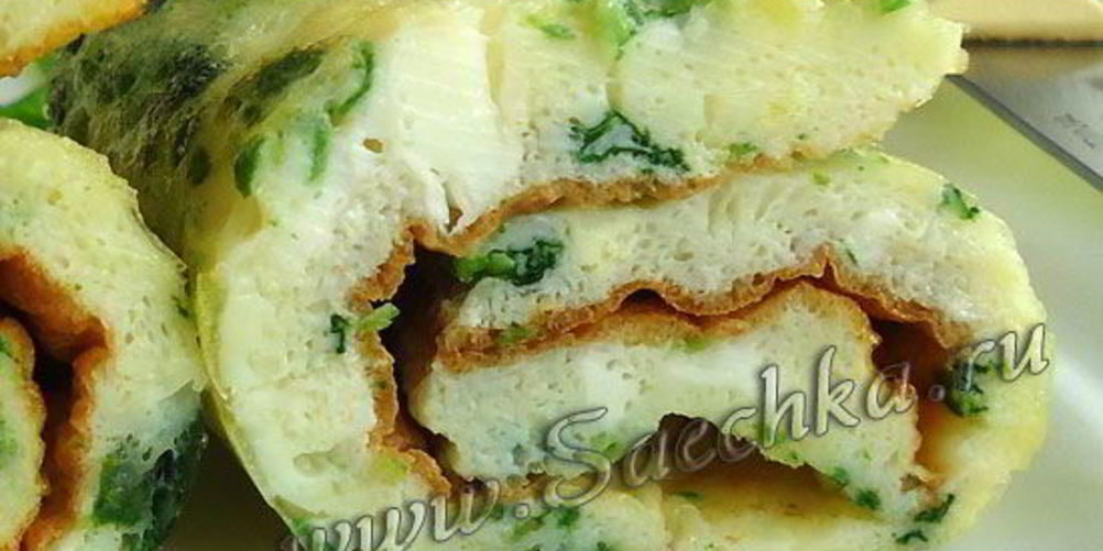 Рецепт омлет с зеленью