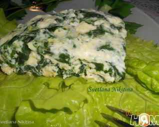 Омлет со шпинатом и брынзой по-фински
