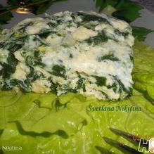 Рецепт Омлет со шпинатом и брынзой по-фински