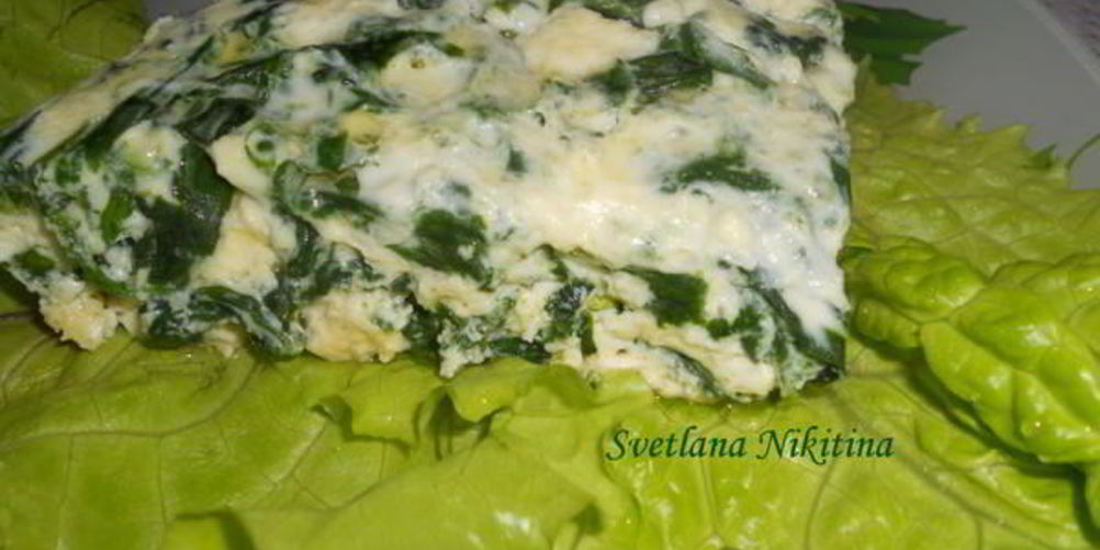 Рецепт омлет со шпинатом и брынзой по-фински