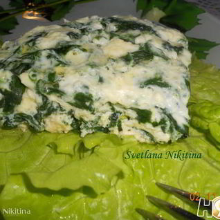 Омлет со шпинатом и брынзой по-фински