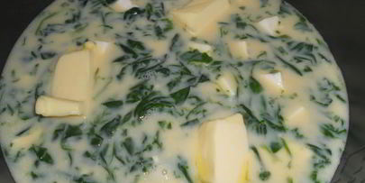 омлет со шпинатом и брынзой по-фински