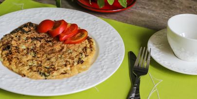 омлет со шпинатом