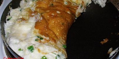 пышный омлет-суфле с тремя видами сыра