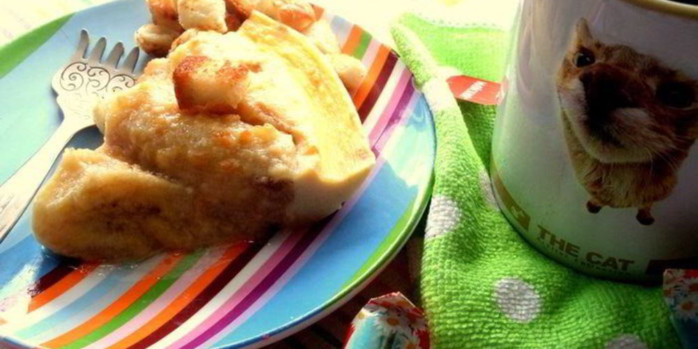 Рецепт сладкого омлета с бананами