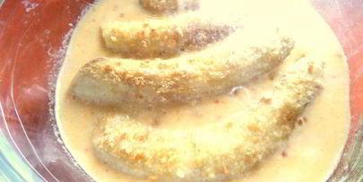 сладкий омлет с бананами