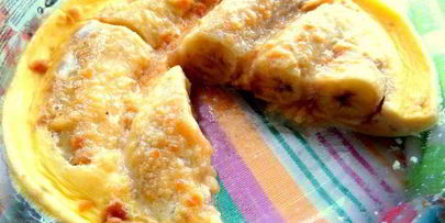 сладкий омлет с бананами