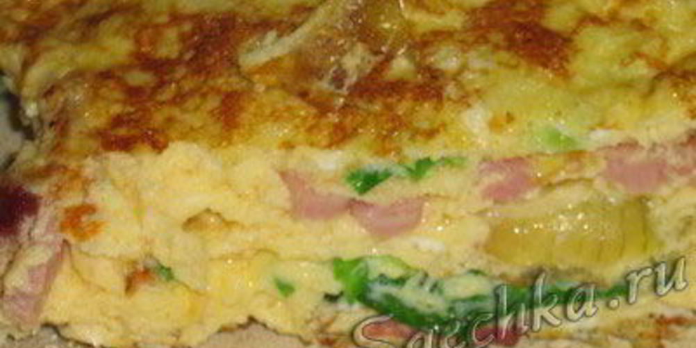 Рецепт слоеный омлет