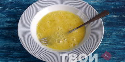 сырный омлет с ветчиной