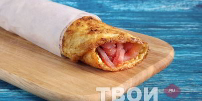 сырный омлет с ветчиной