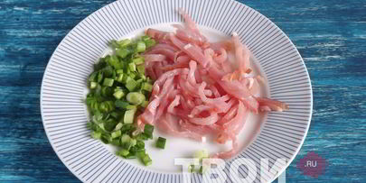 сырный омлет с ветчиной