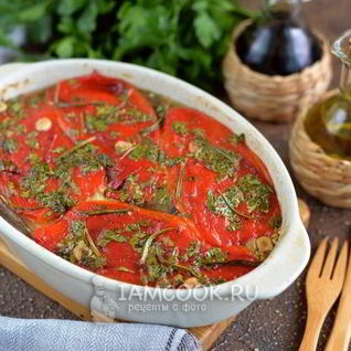 Овощной тьян из баклажанов и болгарского перца