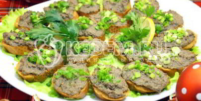 паштет из куриной печени с грибами