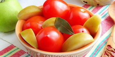 помидоры с яблоками на зиму без уксуса