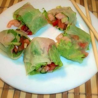 Спринг роллы с креветками