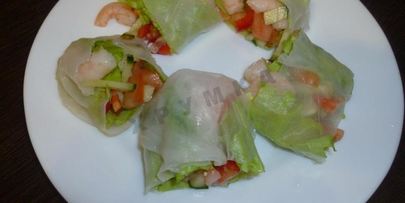 спринг роллы с креветками