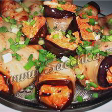 Рецепт Баклажанные рулетики