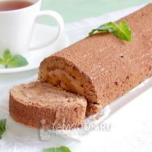 Рецепт Бисквитный рулет Трюфель