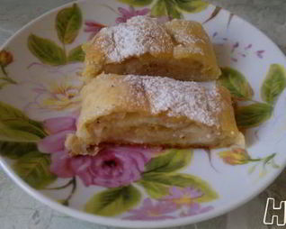 Фруктовый рулет из творожного теста