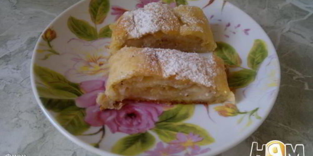 Рецепт фруктовый рулет из творожного теста