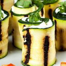 Рецепт Кабачковые рулеты с творогом