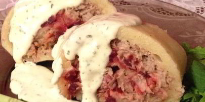 картофельный рулет-колбаса на пару