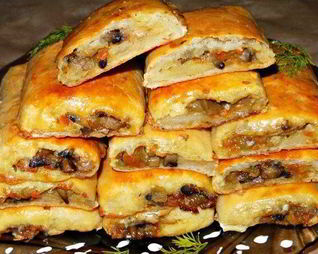 Картофельные рулетики с грибами