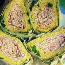 Рецепт Крабовый рулет из лаваша Светофор