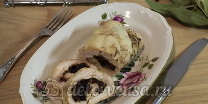 куриный рулет с черносливом